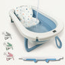 Bathby Banheira Dobrável Azul Para Bebé, Almofada Redutora, Termómetro, Pés Antiderrapantes (azul Pastel)