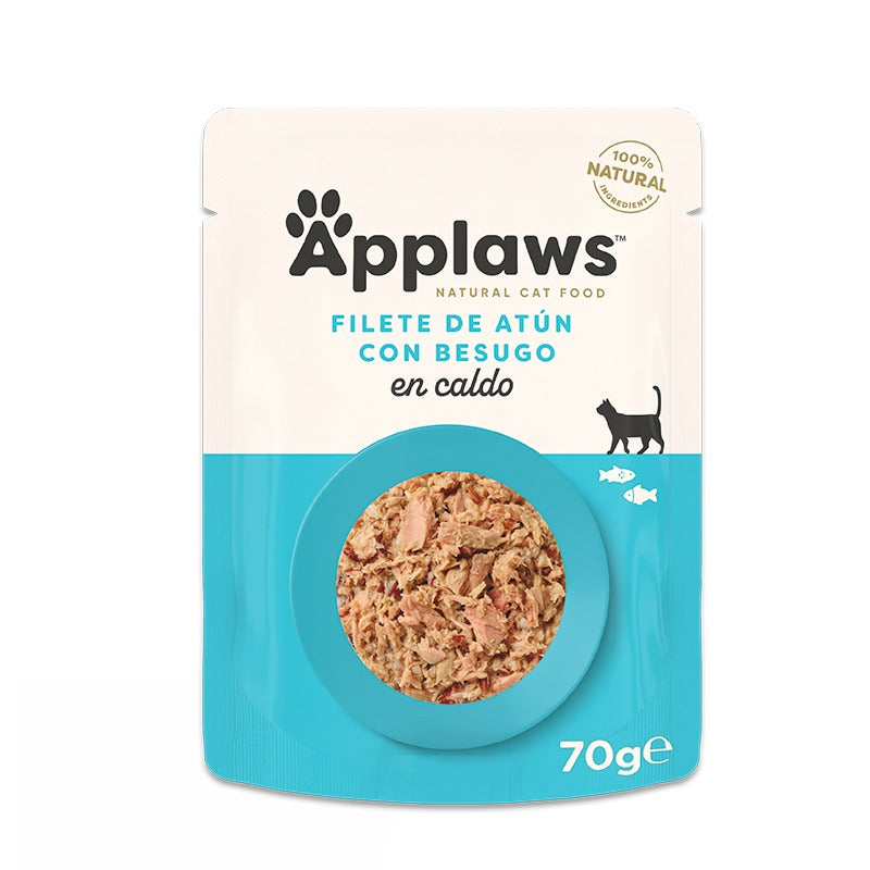 Ração húmida para gatos Atum e Dourada Applaws 70g