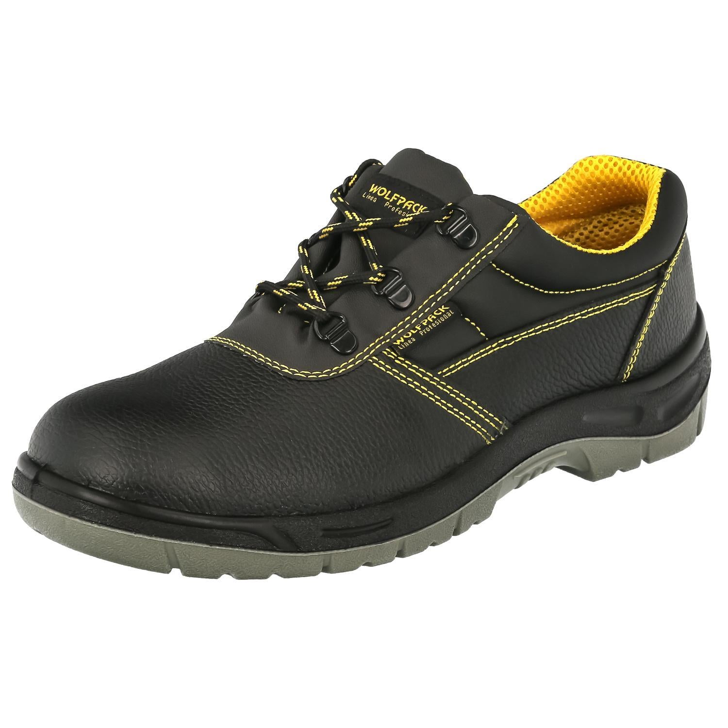 Zapatos Seguridad S3 Piel Negra Wolfpack  Nº 42 Vestuario Laboral,calzado Seguridad, Botas Trabajo. (par)_1