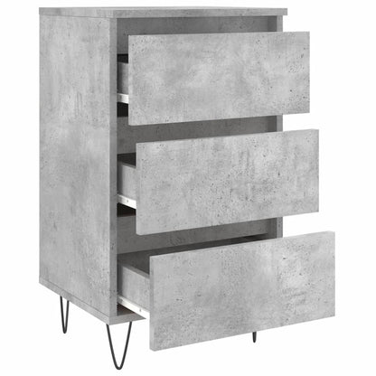 Mesitas Noche 2 Uds Madera Ingeniería Gris Hormigón 40x35x69 Cm_4