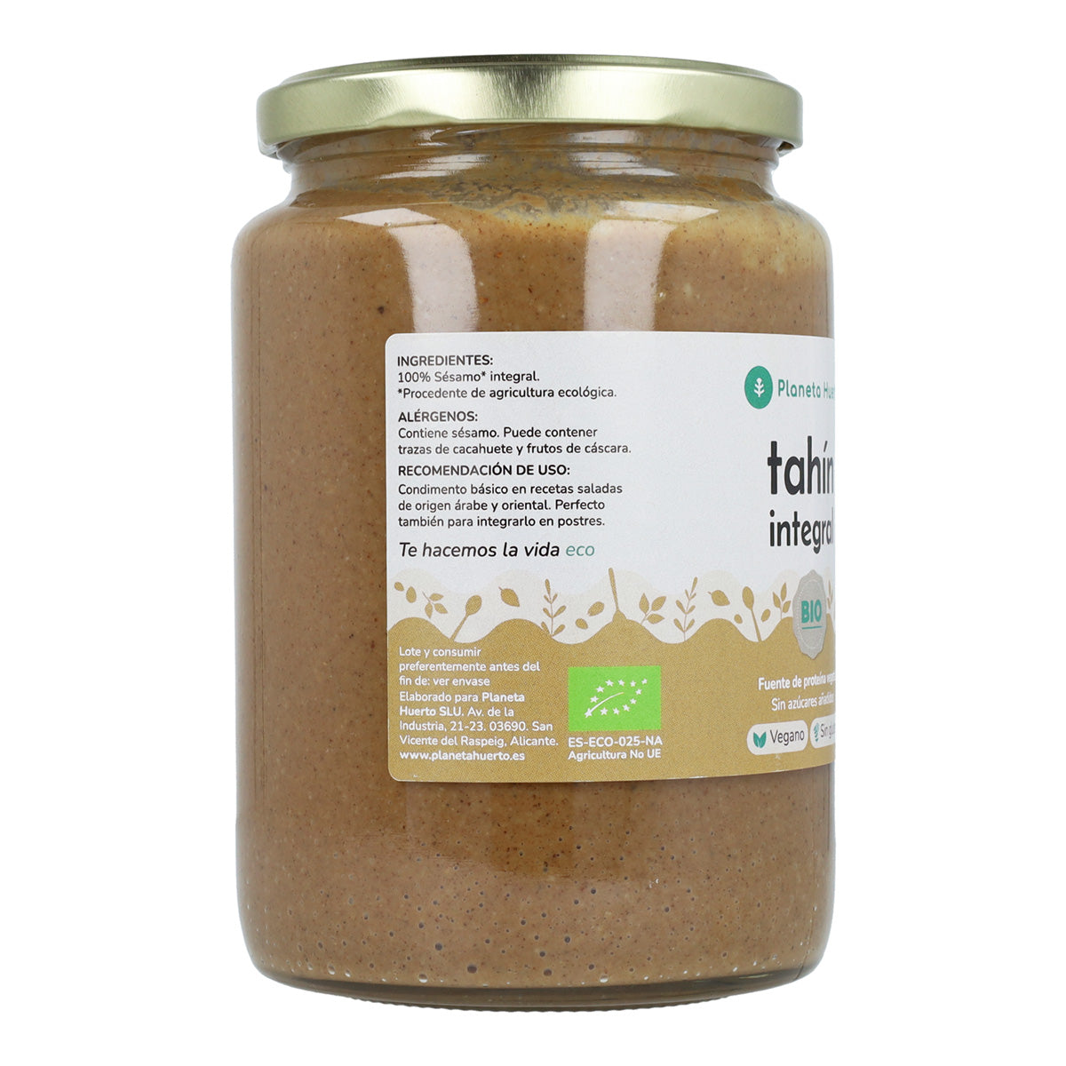 Embalagem com 3x Tahin ECO Integral Planeta Huerto 700 gr