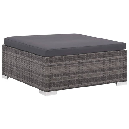Vidaxl Set De Muebles De Jardín 7 Pzas Y Cojines Ratán Sintético Gris_3