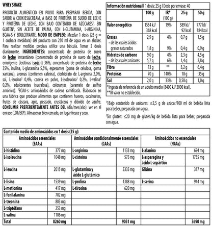 Whey Shake - 1kg - Cookies &amp; Cream - Proteina De Suero Whey - Biotech Usa_5