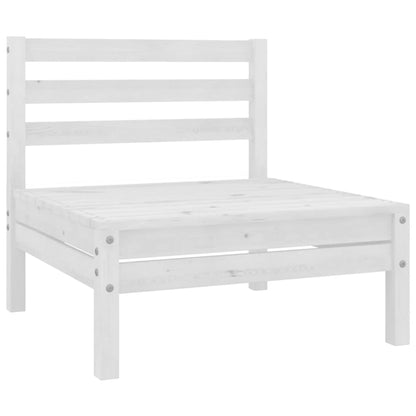 Juego De Muebles De Jardín 5 Piezas Madera Maciza Pino Blanco / Vetonek_2