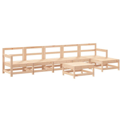 Vidaxl Juego De Muebles De Jardín 7 Piezas Madera Maciza De Pino_0