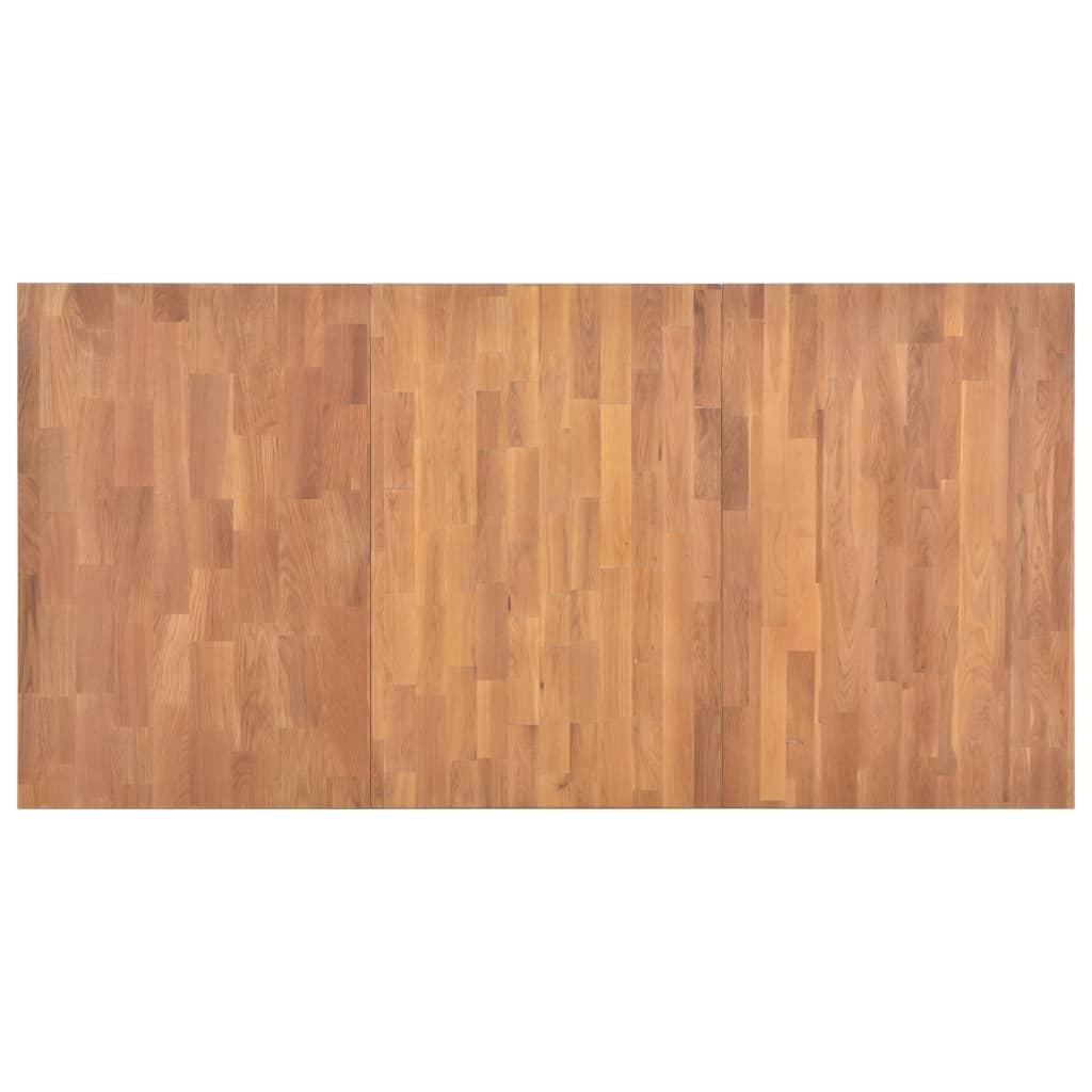 Mesa De Comedor Madera Maciza De Roble 180x90x74 Cm_3