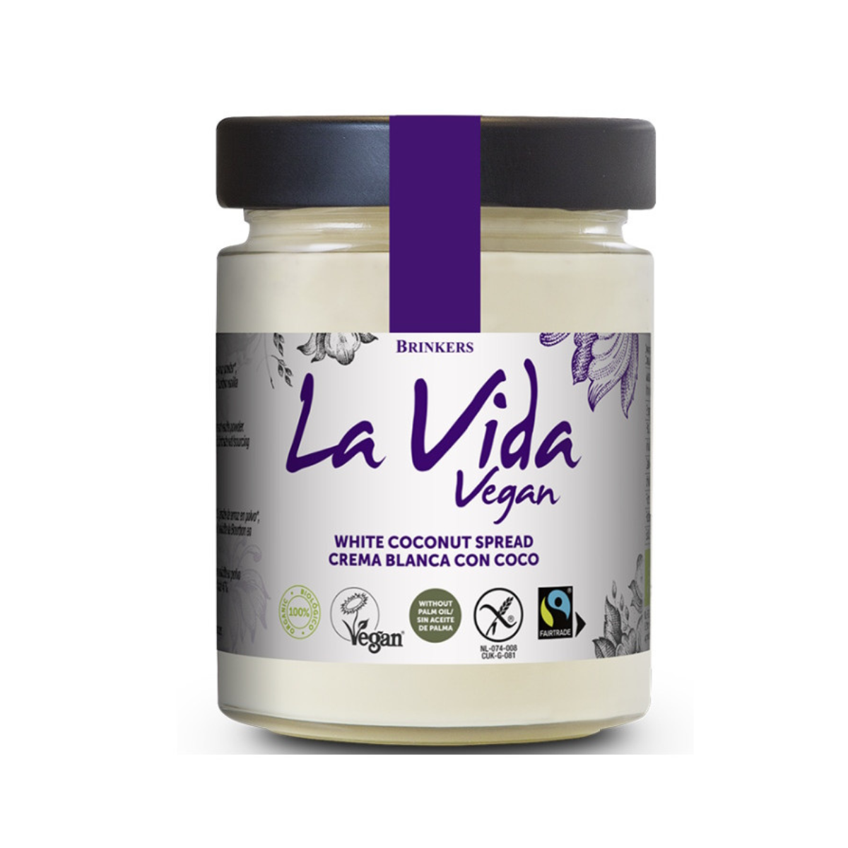 Crema Blanca con Coco vegana La Vida Vegan 270 g