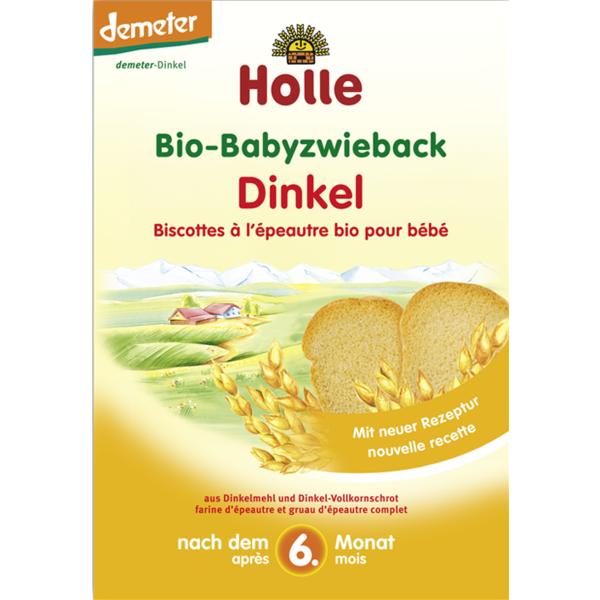 Tosta de Espelta Holle Biológica para Crianças, 200g