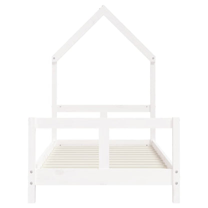 Vidaxl Estructura De Cama Para Niños Madera De Pino Blanco 80x160 Cm_3