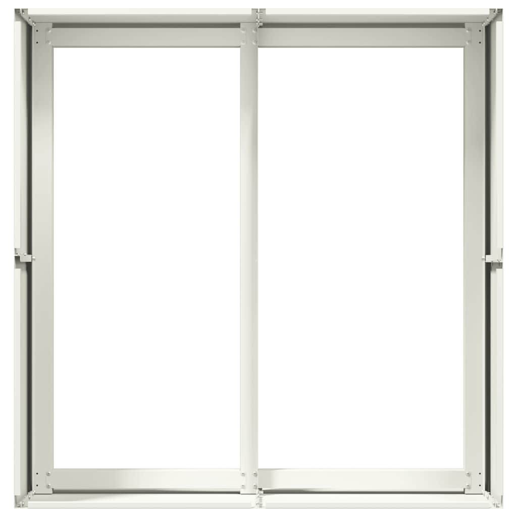 Jardinera De Acero Laminado En Frío Blanco 80x80x40 Cm_4