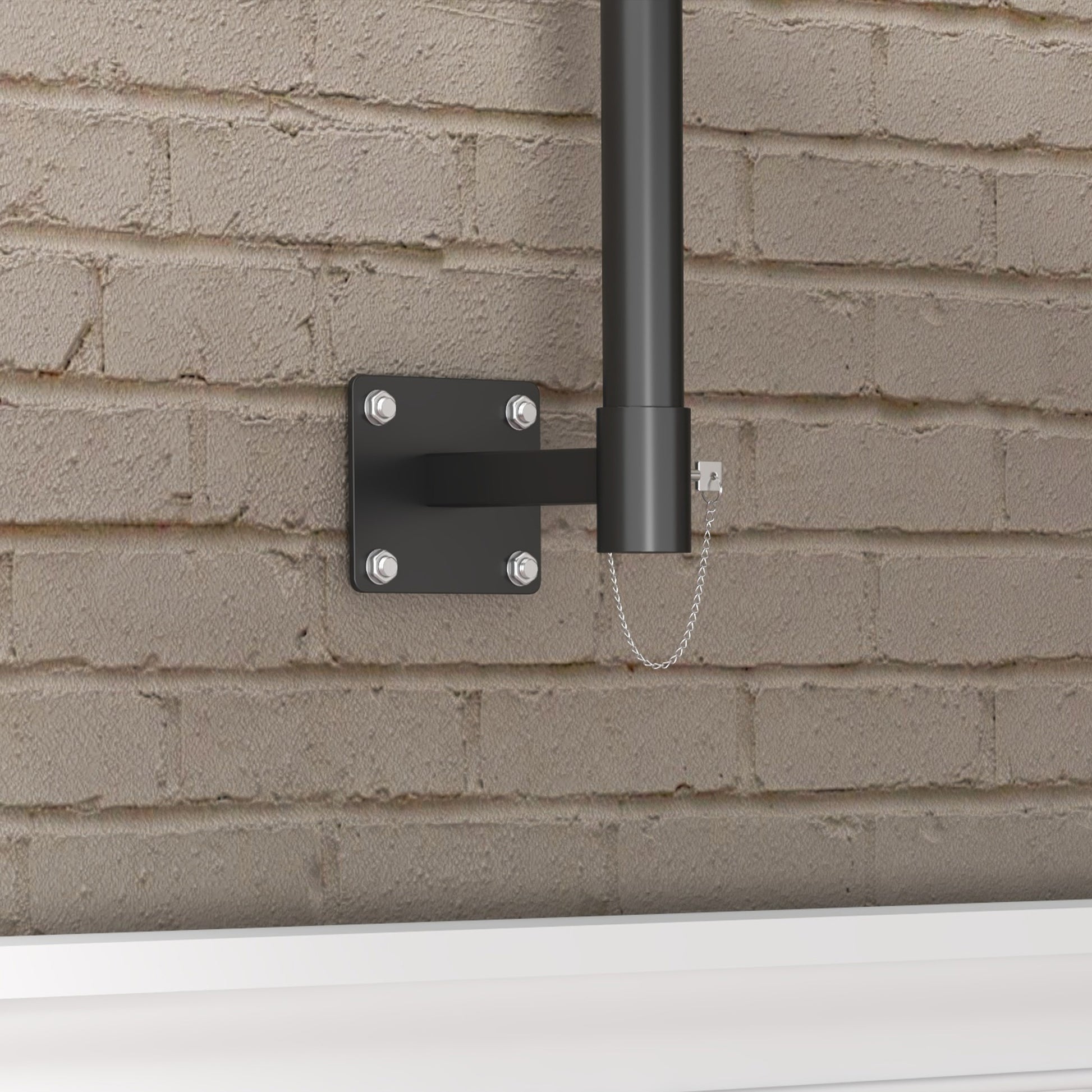 Outsunny Sombrilla De Pared Ø292 Cm Giratoria 180° Con Manivela Barra De Metal_4