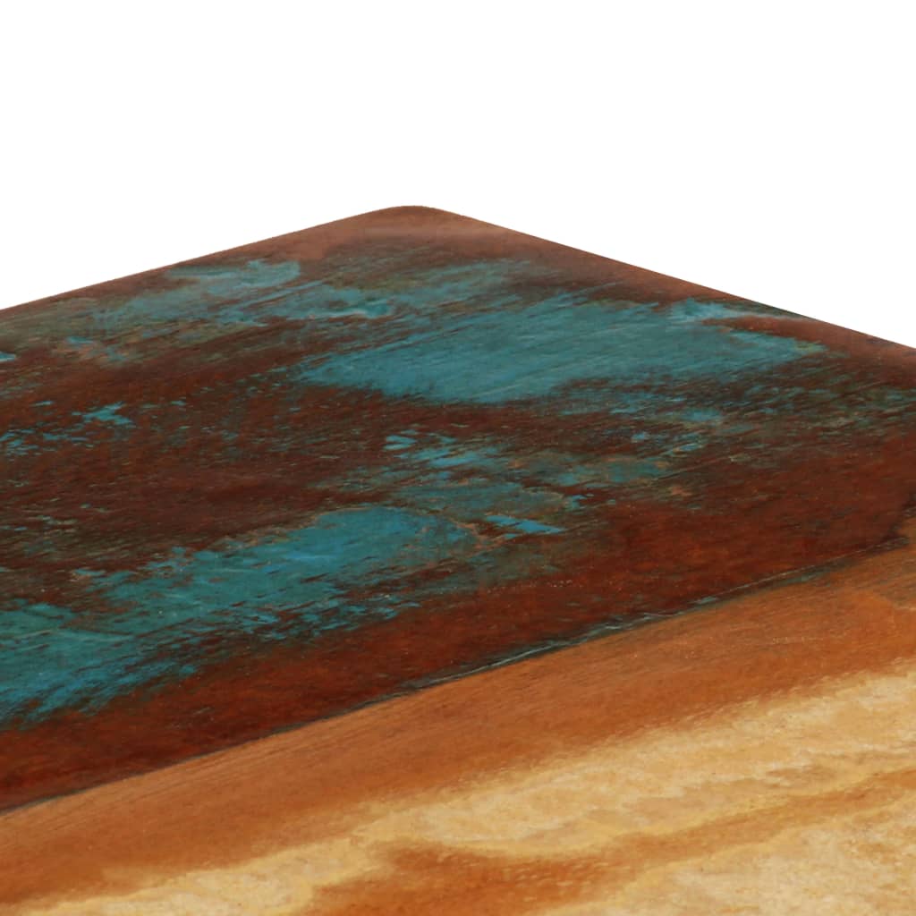 Mesa De Comedor De Madera Maciza Reciclada Y Acero 115x55x76 Cm_3