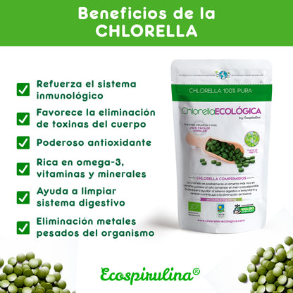 Chlorella Ecológica De Pared Celular Rota Ecospirulina 200 Comprimidos_2