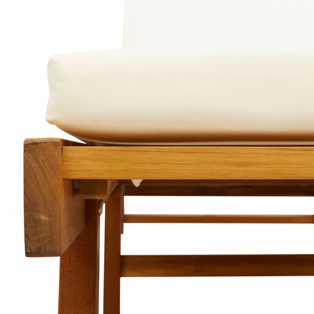 Tumbonas Con Cojines 2 Uds Madera Maciza De Acacia 200x68x83 Cm / Vetonek_1