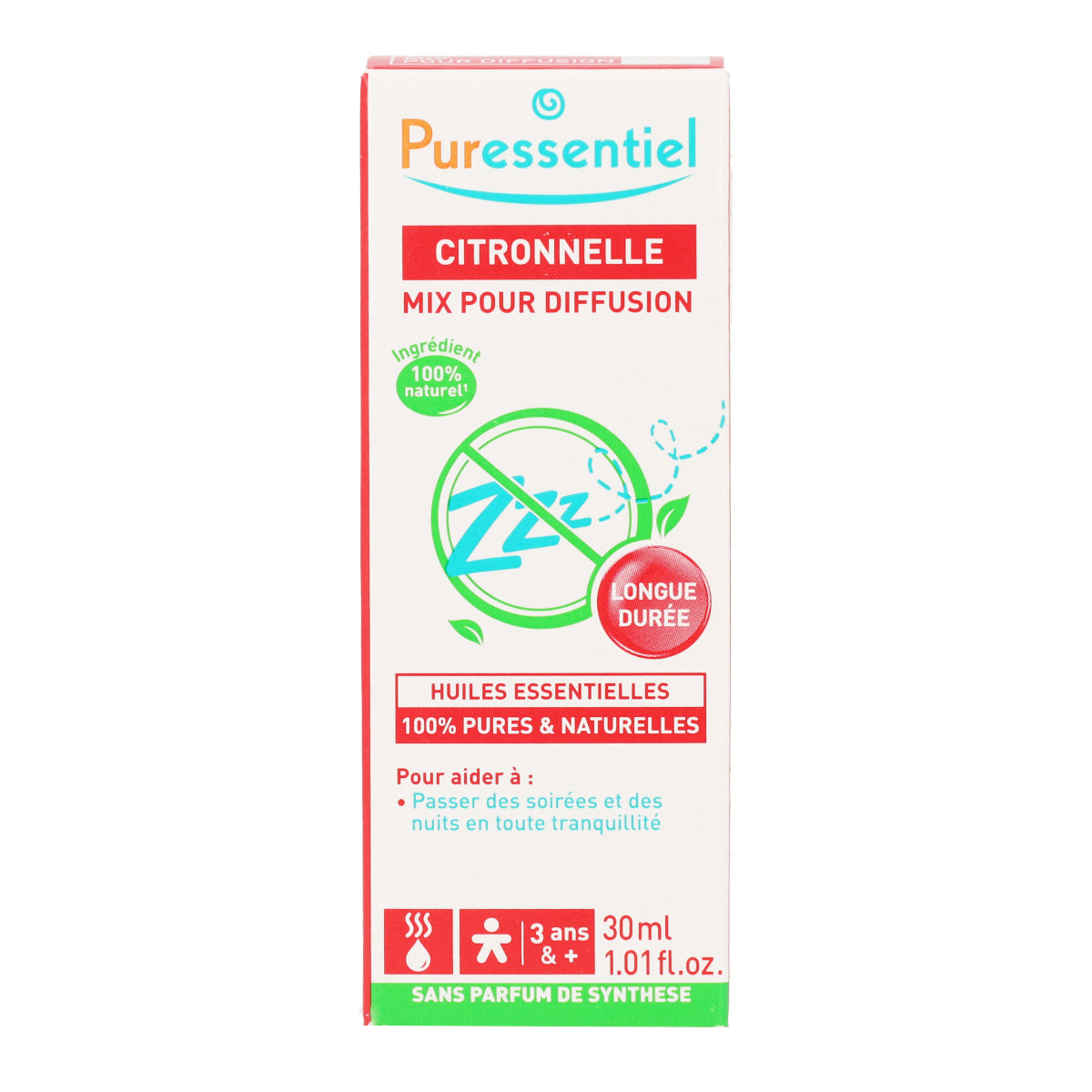 Anti Pic Difusión Citronela Aceites esenciales para difusión PURESSENTIEL 30 ml
