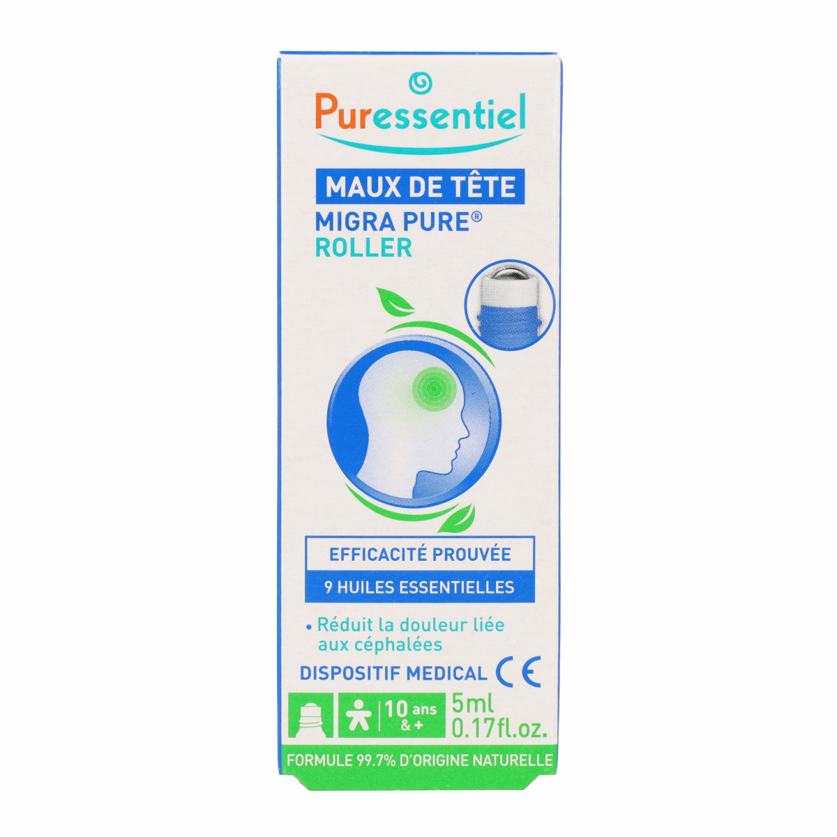Dolor de cabeza Roll on Migra Pure PURESSENTIEL 5 ml