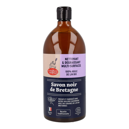 Jabón negro orgánico de linaza de bretaña La Droguerie écologique 1 l