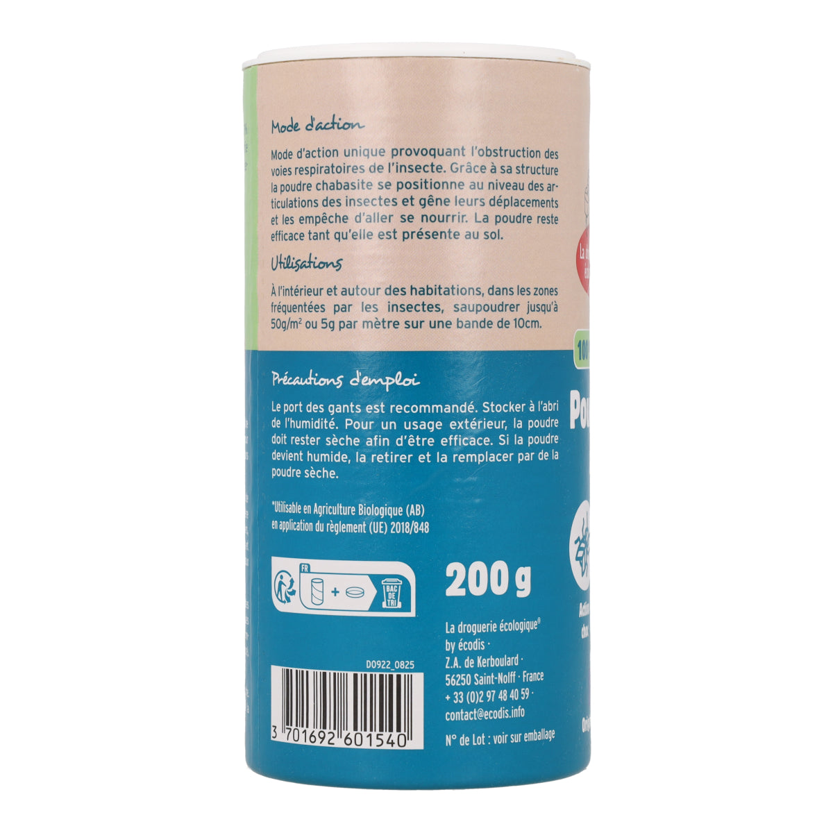 Polvo de chabasita La Droguerie écologique 200 g