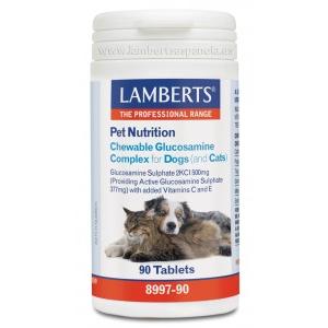 Nutrição para animais de estimação Complexo de Glucosamina para Cães e Gatos 90 doses, Lamberts