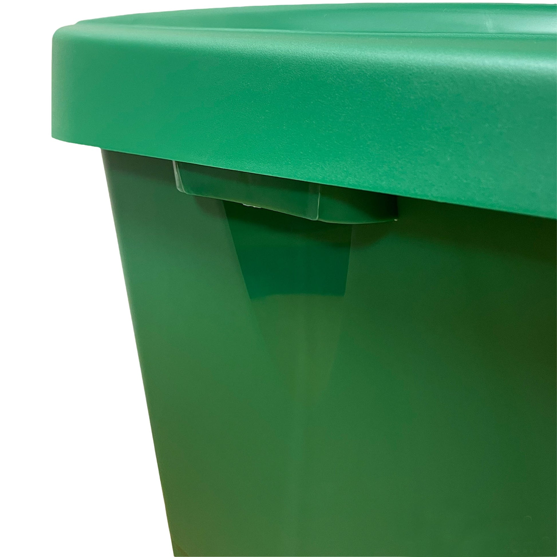 Contenedor - Cubo De Basura Wellhome Reciclo 110l, Color Verde Cerrado Con Tapa, Ideal Para Reciclaje De Vidrio, Con Ruedas