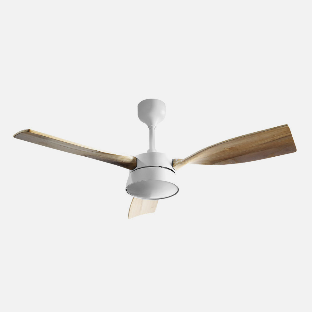 Ventilador Dc Estio 24w Blanco/haya 3aspas132d Regulable Intensidad 2650lm 3000k,4000k,6000k Remoto+temporizador+memoria_1