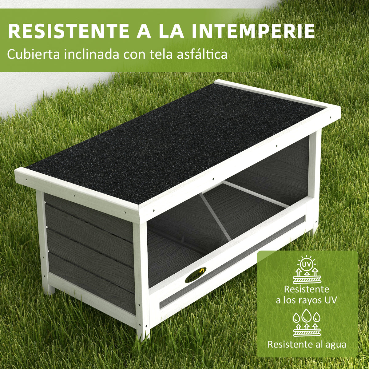 Ponederos Para Gallinas Pawhut Madera De Abeto Gris 66x37x34 Cm_5