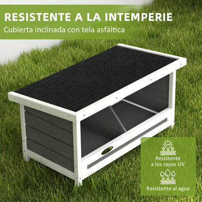 Ponederos Para Gallinas Pawhut Madera De Abeto Gris 66x37x34 Cm_5