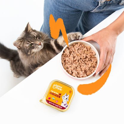 Ração húmida para gatos, patê, Edgard &amp; Cooper, frango do campo, 85 g
