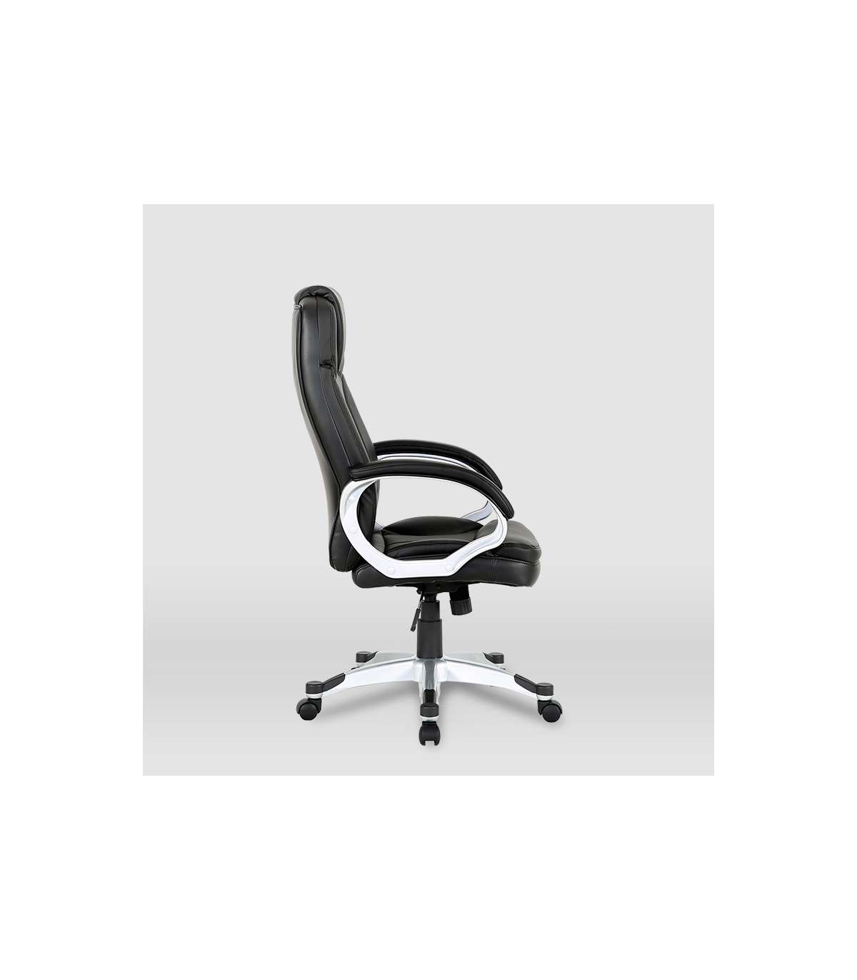 Silla De Oficina Elisabeth En Piel Sintética Negra. Alto: 115.5/125.5cm Ancho: 64.5cm Fon_1