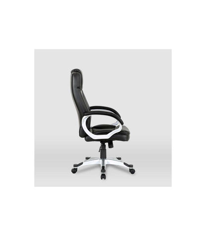 Silla De Oficina Elisabeth En Piel Sintética Negra. Alto: 115.5/125.5cm Ancho: 64.5cm Fon_1