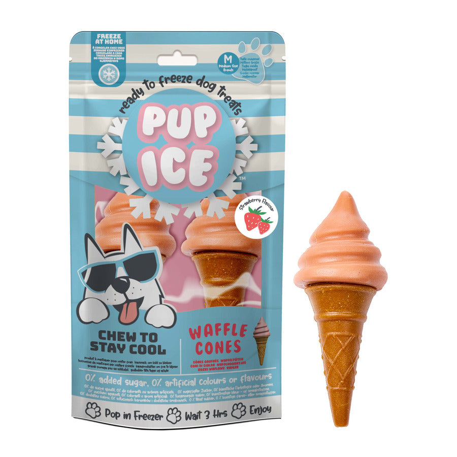 2 Helados Snack Pup Ice Cucurucho De Fresa 2 X 110g_0