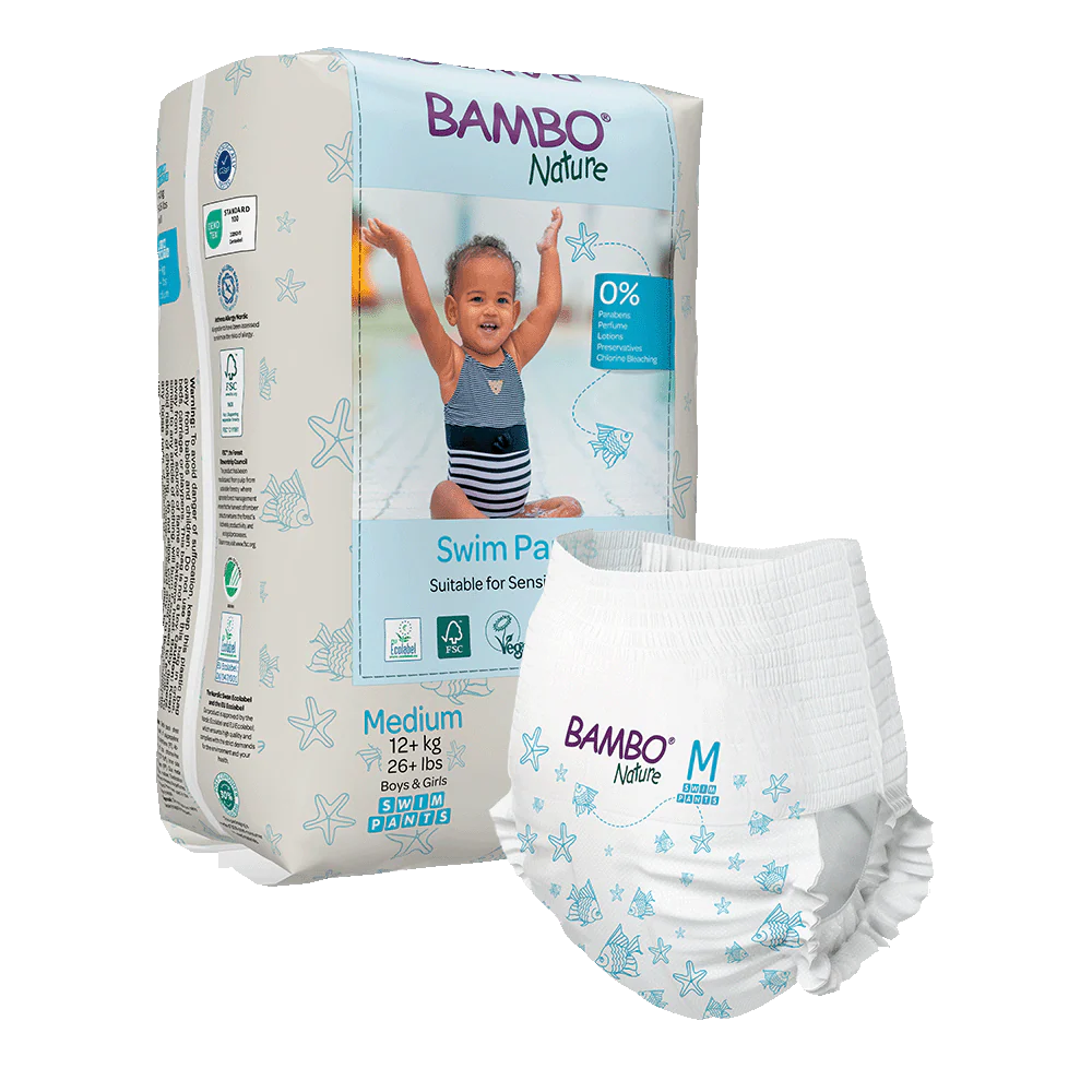 Fraldas Bambo Nature Water Pants Tamanho M (+ 12 Kg) Bambo Nature 12 unidades