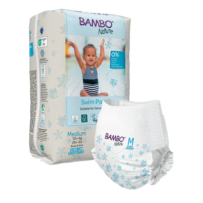 Fraldas Bambo Nature Water Pants Tamanho M (+ 12 Kg) Bambo Nature 12 unidades