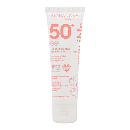 Loción solar daily sun baby sun FPS50+ Sensitive Alphanova 50ml