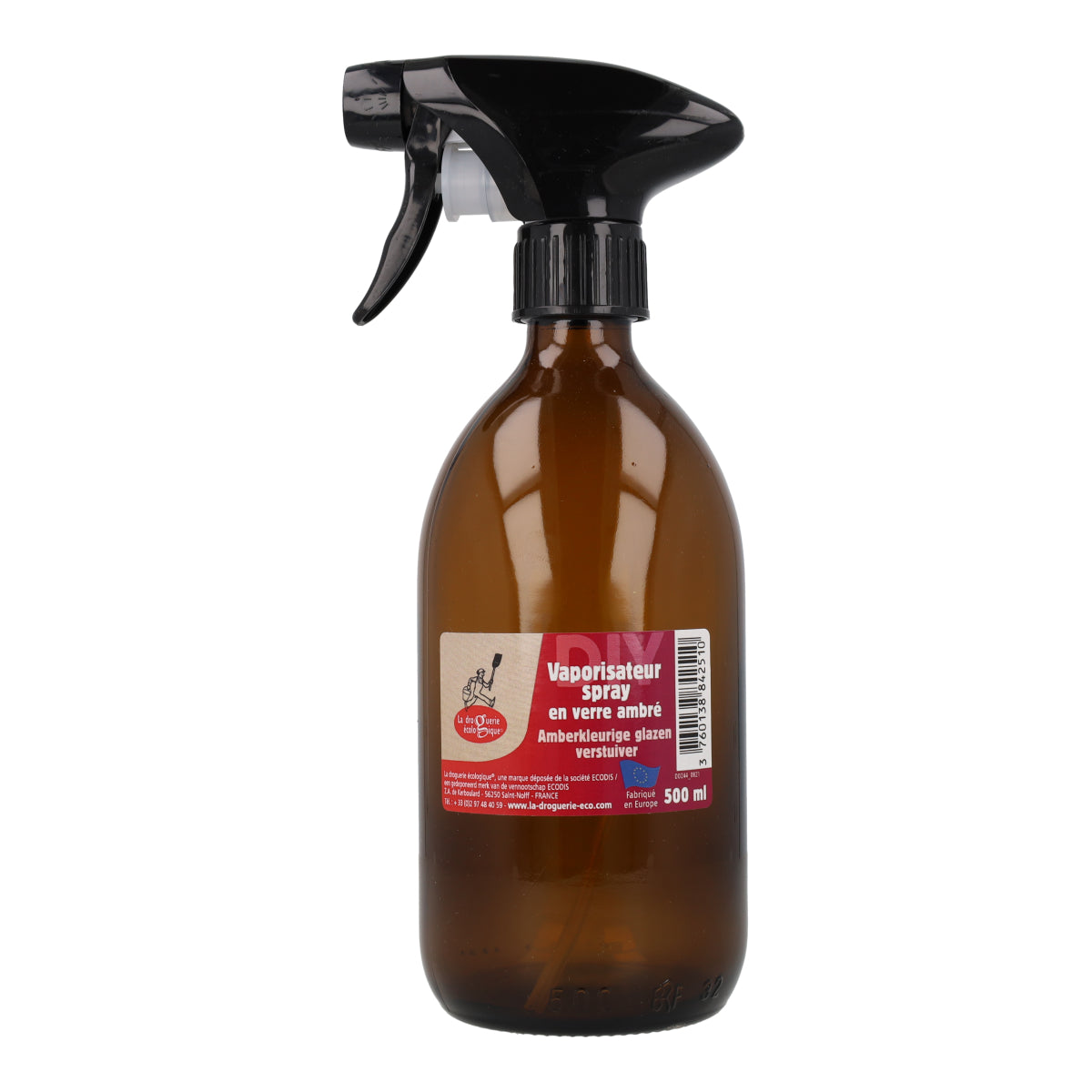 Botella de spray de vidrio ámbar La Droguerie écologique 500ml