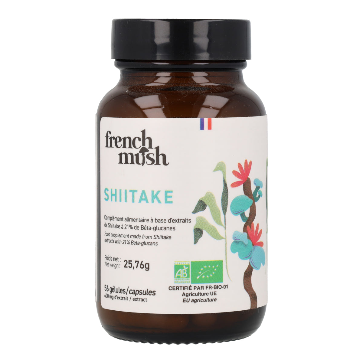 Cápsulas de Extractos de Shitake BIO French Mush 56 uds