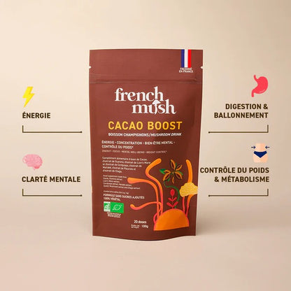 Alternativa al Café Cacao BOOST 80g French Mush 20 dosis