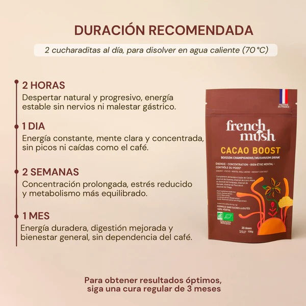 Alternativa al Café Cacao BOOST 80g French Mush 20 dosis