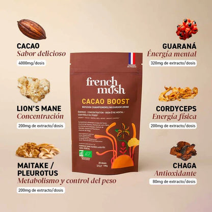 Alternativa al Café Cacao BOOST 80g French Mush 20 dosis