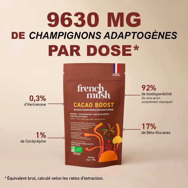 Alternativa al Café Cacao BOOST 80g French Mush 20 dosis