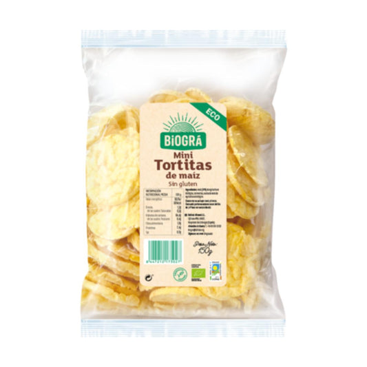 Mini panquecas de milho sem glúten Biogra 120g