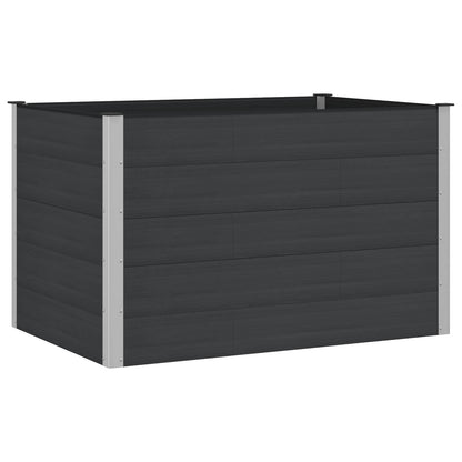 Arriate Elevado Negro 150 X 100 X 91 Cm Wpc Y Aluminio_0
