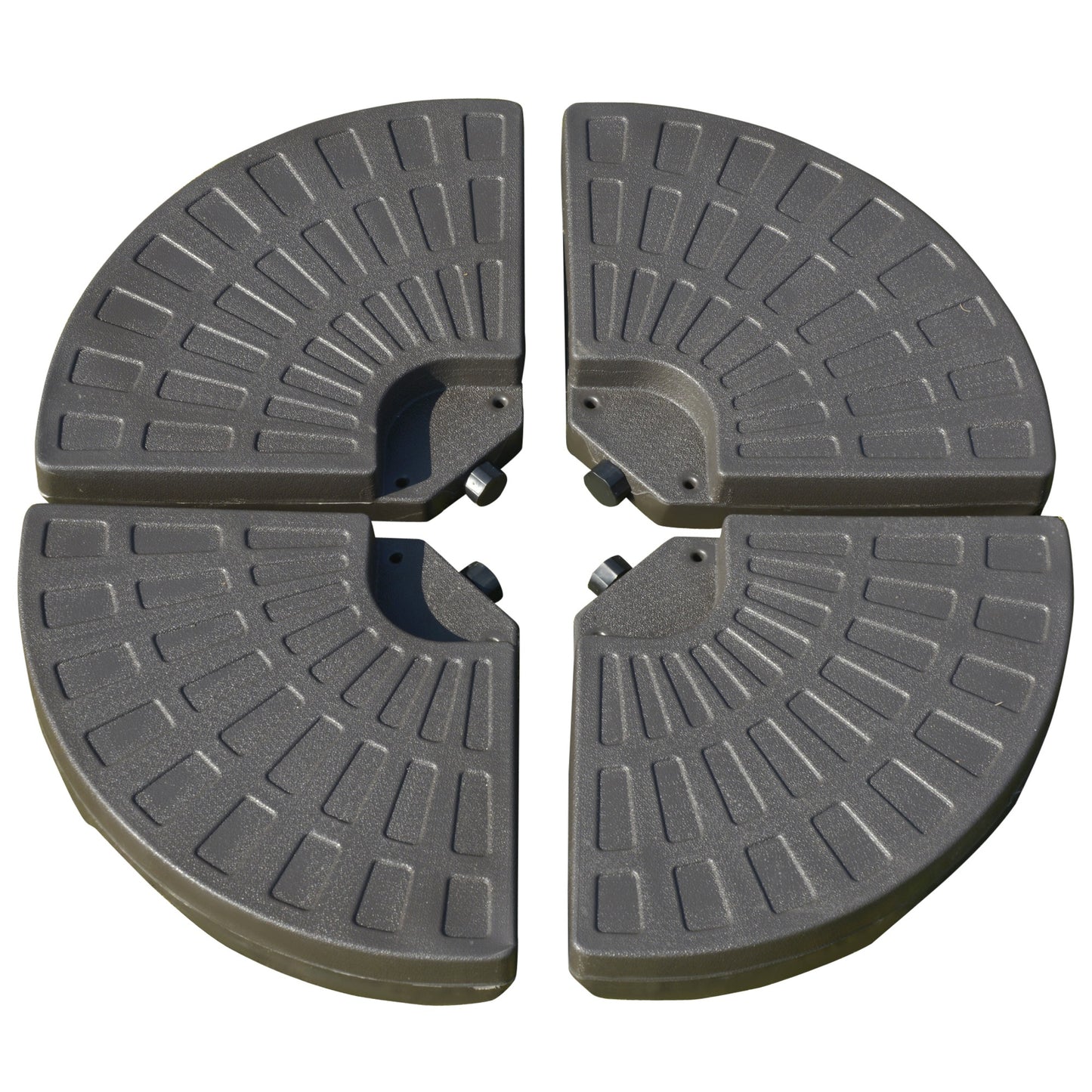 Outsunny Base Para Sombrilla 4 Partes Rellenable De Arena Y Agua Desmontable_0