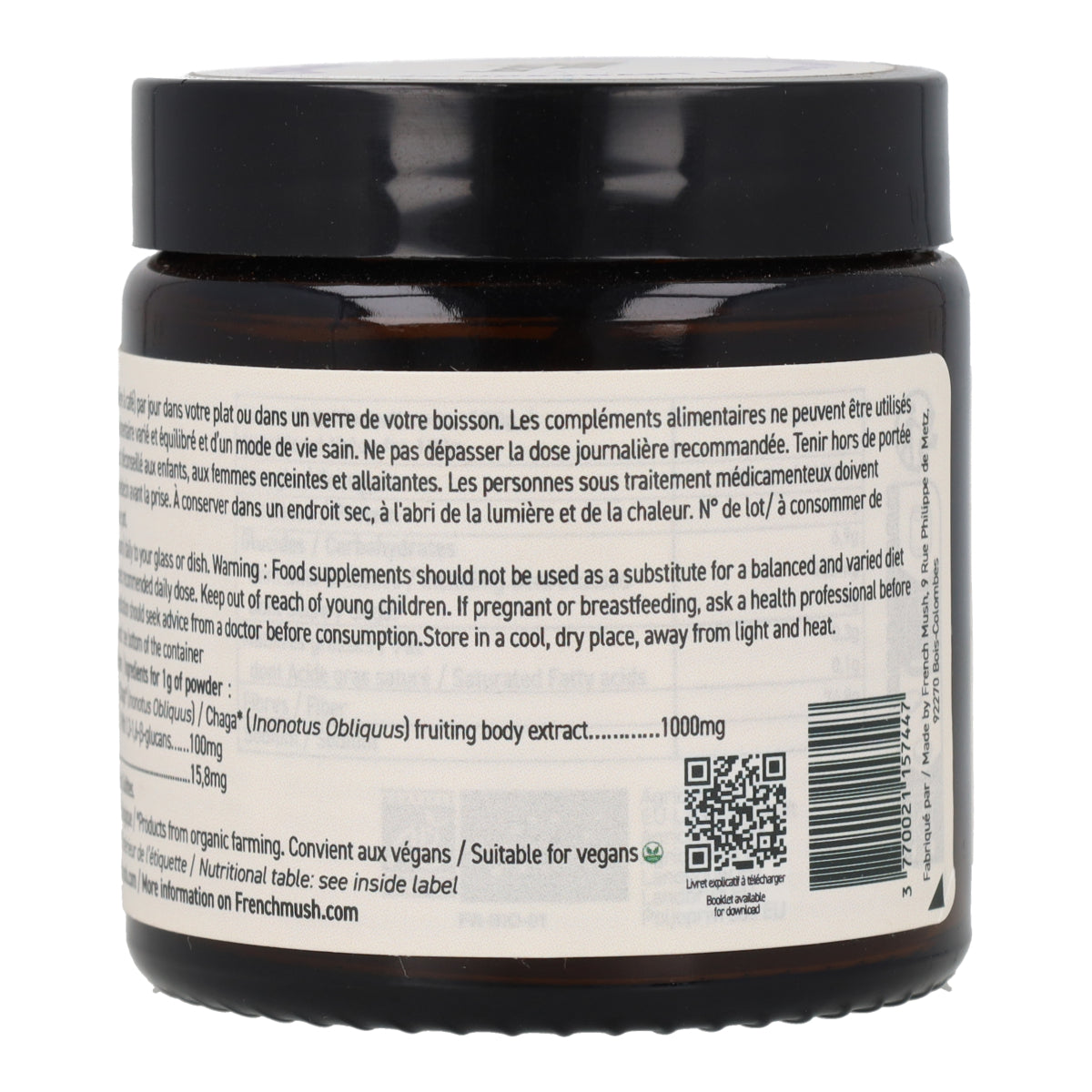 Polvos de Extractos Chaga BIO French Mush 30g