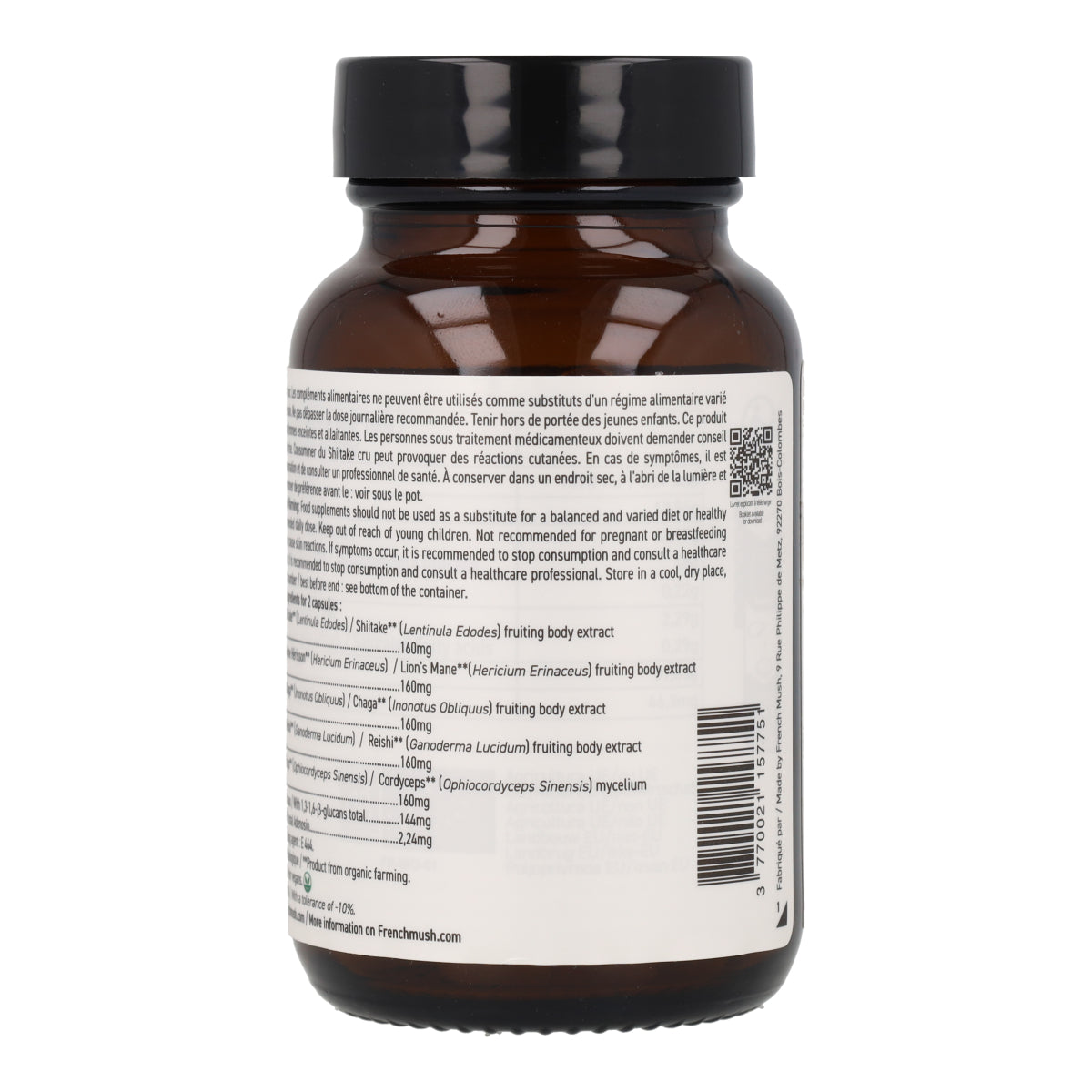Cápsulas de Extractos Complejo 5 Hongos BIO French Mush 56uds
