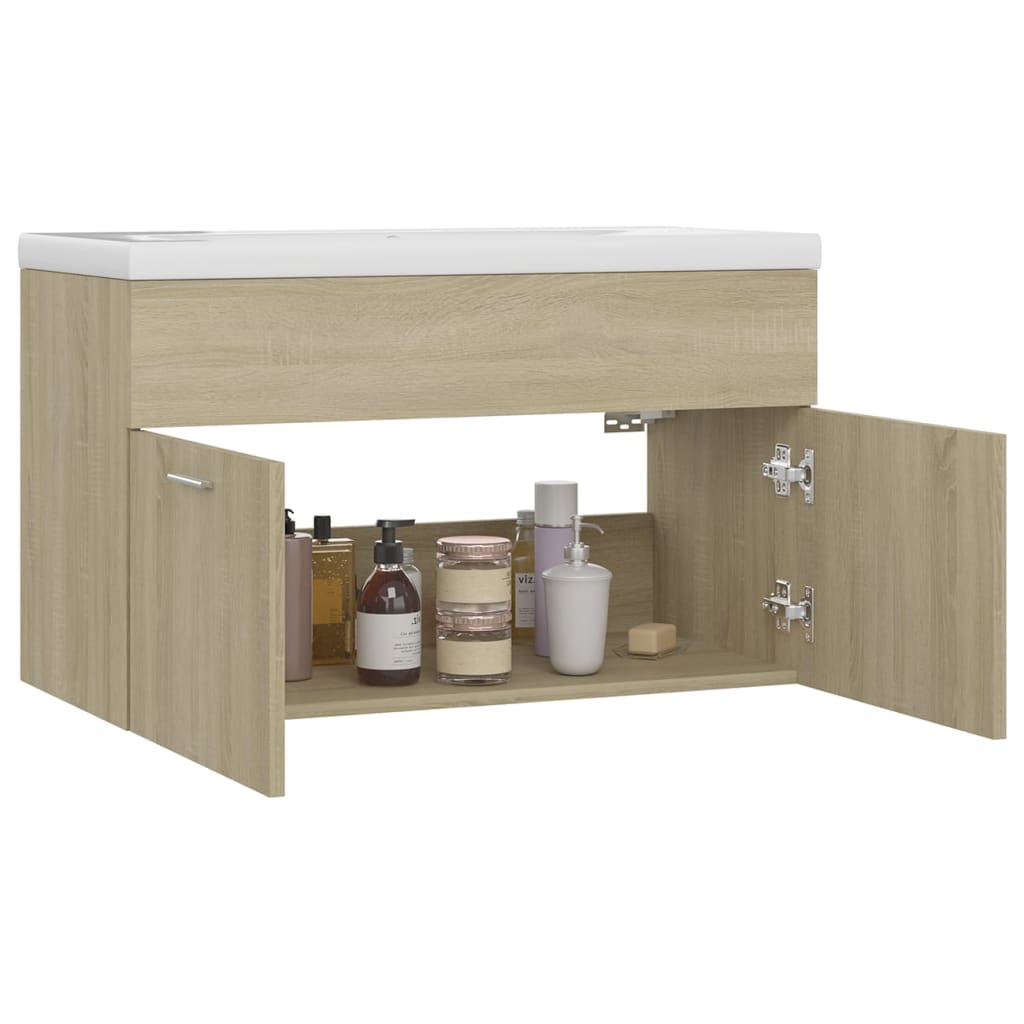 Mueble Con Lavabo Madera De Ingeniería Roble Sonoma_3