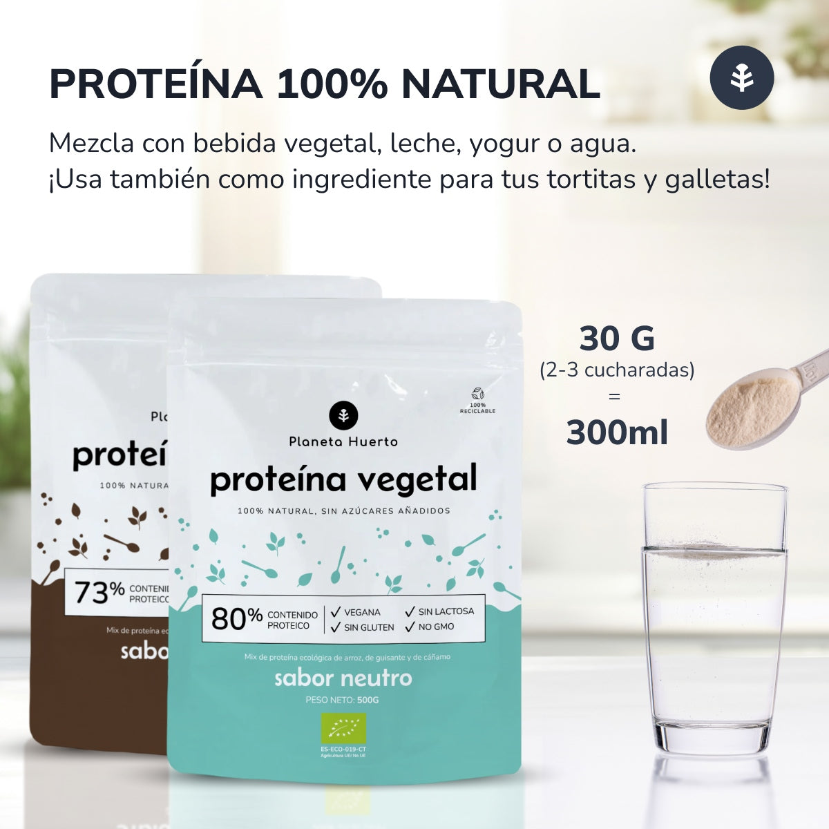 Proteína Vegetal Orgânica 73% Planeta Huerto Chocolate 1Kg