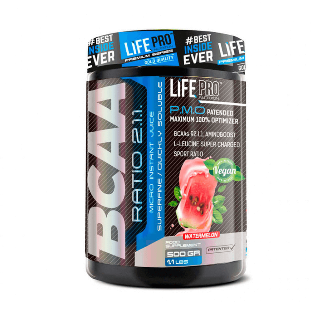 Bcaa 2:1:1 - 500g - Sandia - Bcaa Ramificados - Lifepro_0