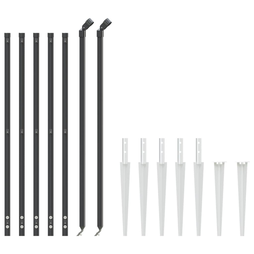 Cerca De Alambre Con Pinchos De Anclaje Gris Antracita 1x10 M / Vetonek_2