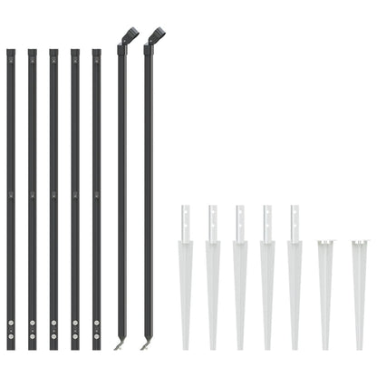 Cerca De Alambre Con Pinchos De Anclaje Gris Antracita 1x10 M / Vetonek_2